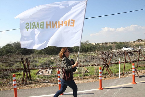 North Cyprus News - Crossing the border - peace flag