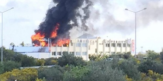 North Cyprus News - Fire at GAU