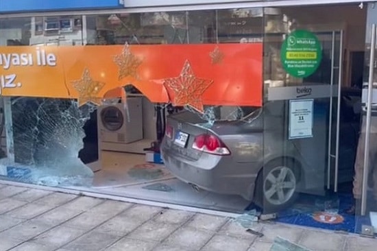 North Cyprus News - Car drives thru Beko - window 2 (2)