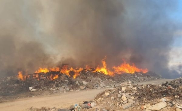 North Cyprus News Çatalköy Garbage Dump Fire Still Blazing