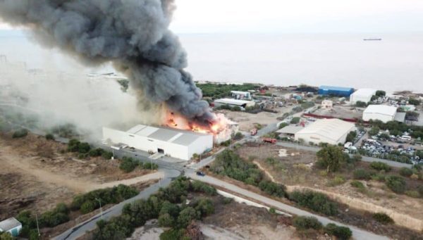 Fire in Famagusta Port Warehouse