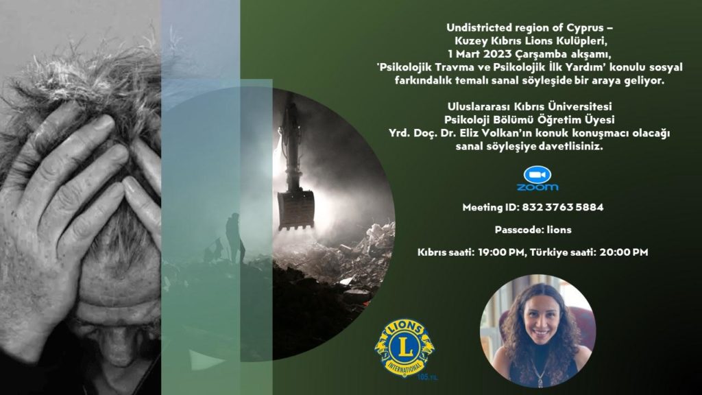 Lions Clubs online meeting - Earthquake