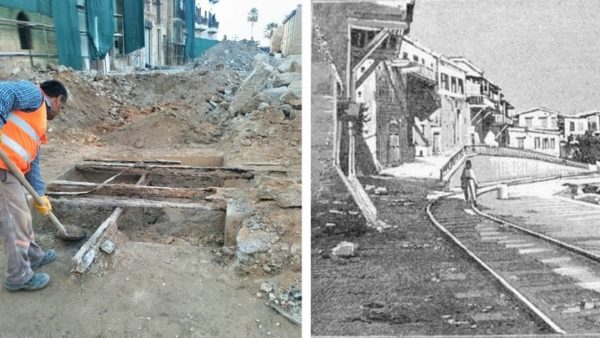 Train tracks unearthed in Kyrenia old harbour