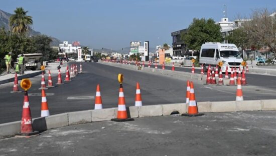 New roundabout at entrance to Alsancak