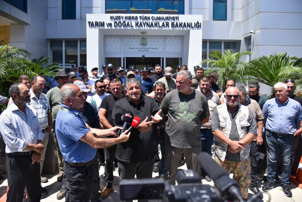 Meat Producers protest in Nicosia