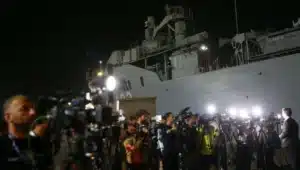 Turkish ship carrying evacuees from Lebanon