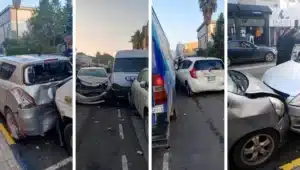 Traffic pile up in Nicosia