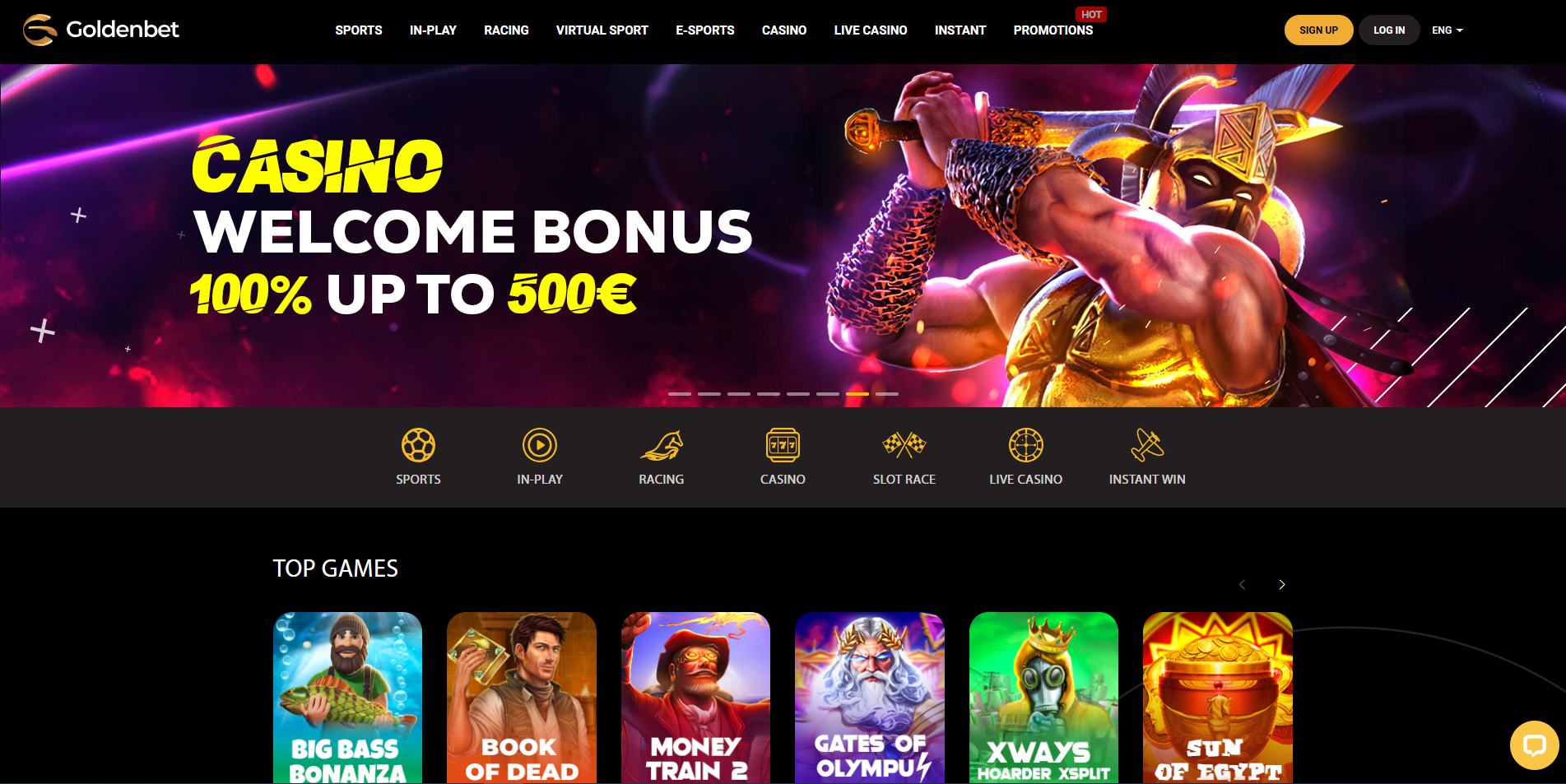 Goldenbet Casinos Home page Screen photo