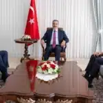 Photo of Turkish FM and TRNC People's party leader meeting