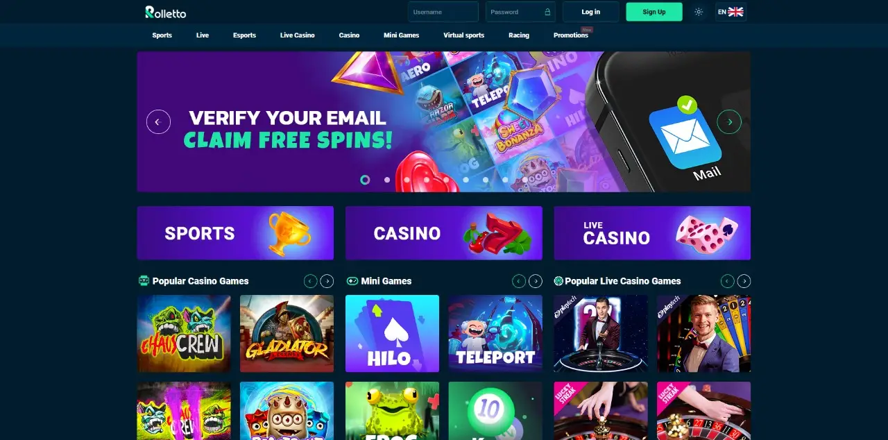 Rolletto – Flexible Non GamStop Betting Site with Tiered Bonuses for UK Players